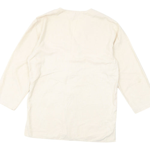 The Limited Womens Beige Silk Blouse, Size S, Button Accents