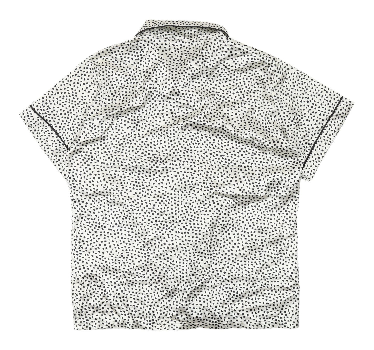 Night Women's White Polka Dot Pyjama Top Size 12