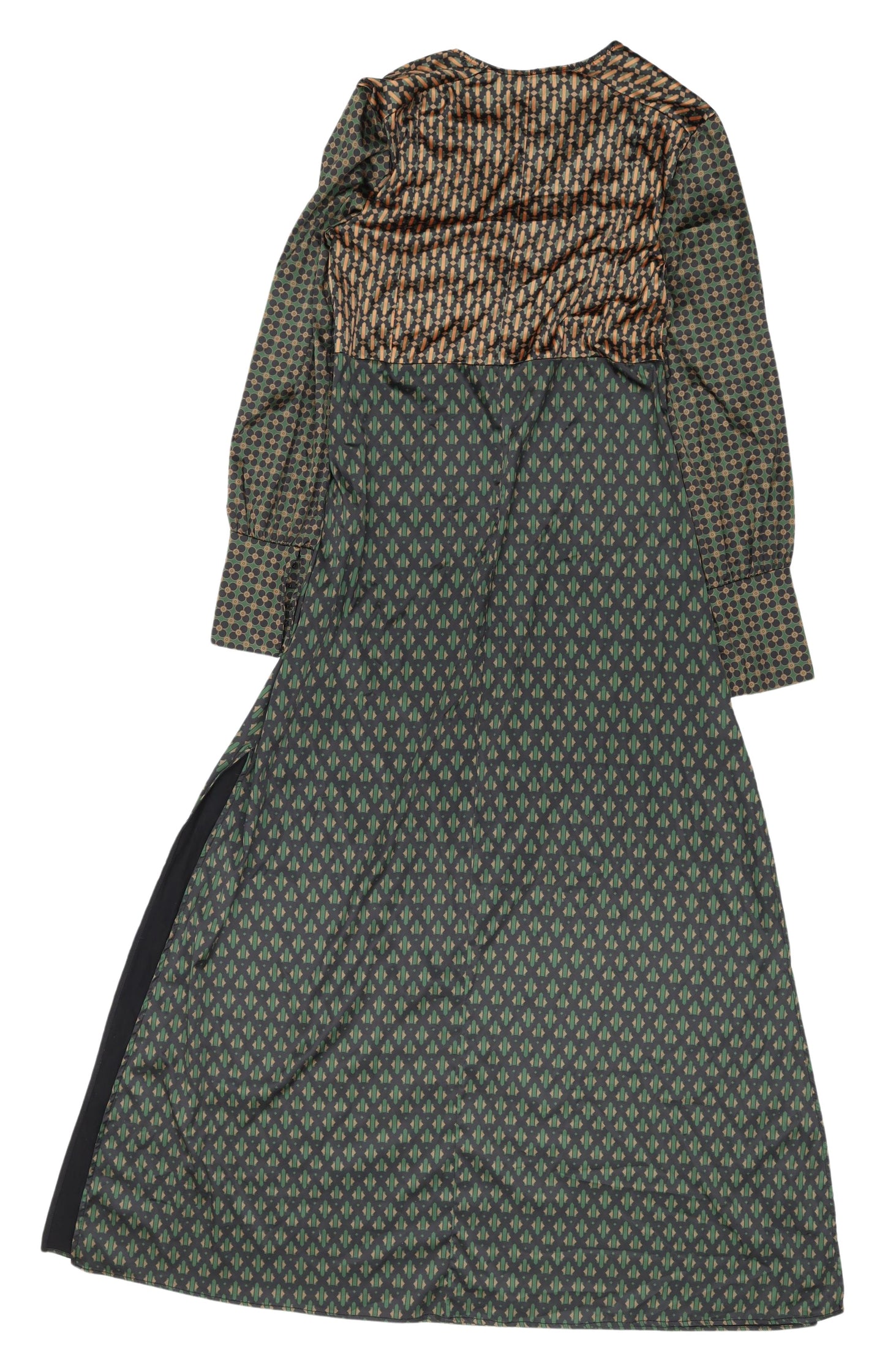 Zara Women's Multicoloured V-Neck A-Line Dress