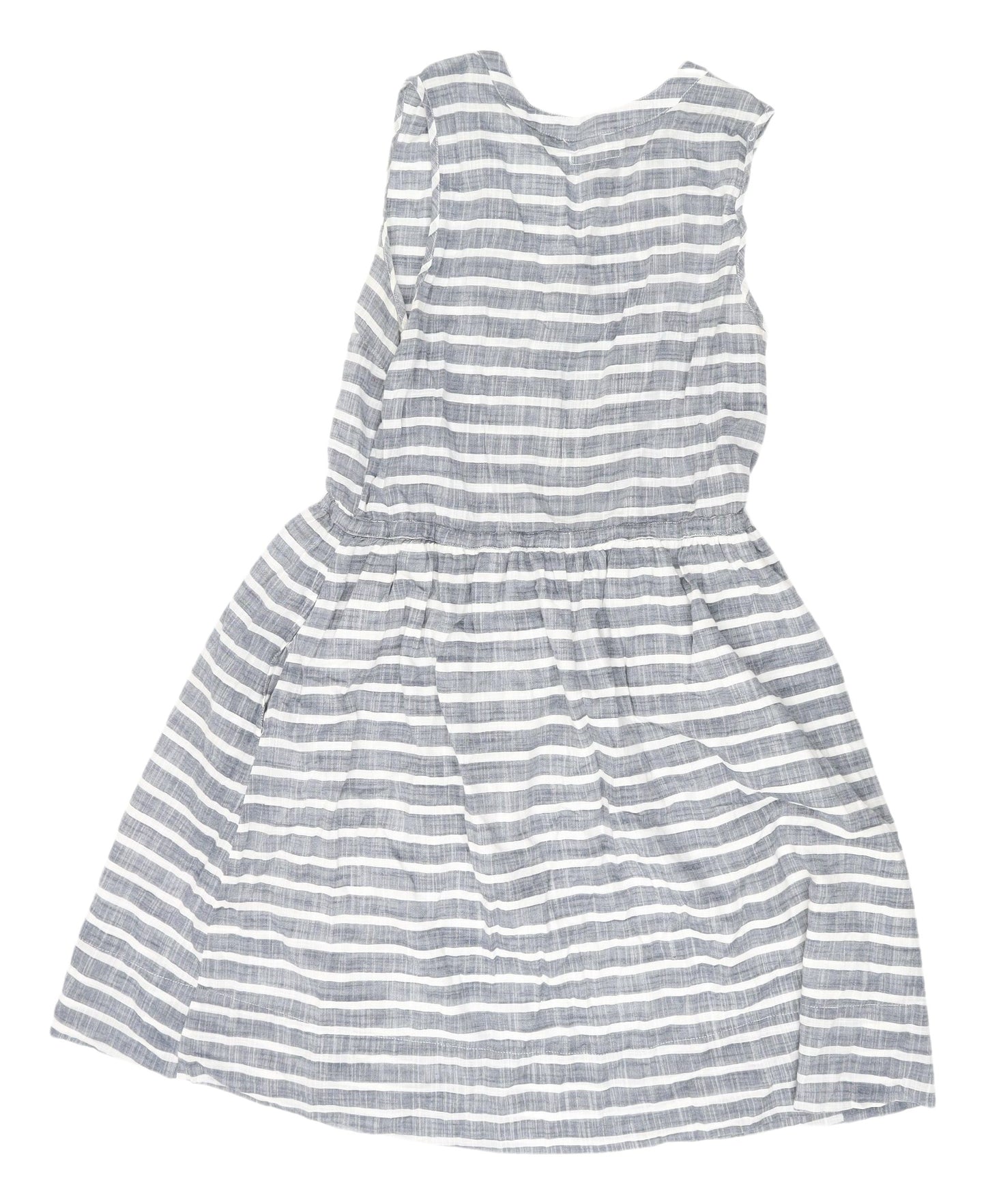 Gap Women's Grey Striped Shirt Dress Size 12