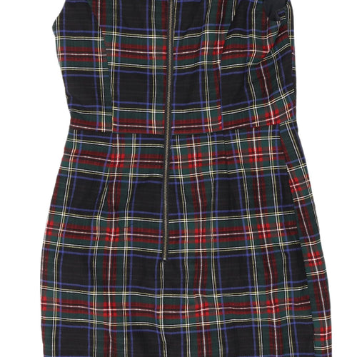 Warehouse Women's Plaid Sheath Dress - UK 14, Multicoloured