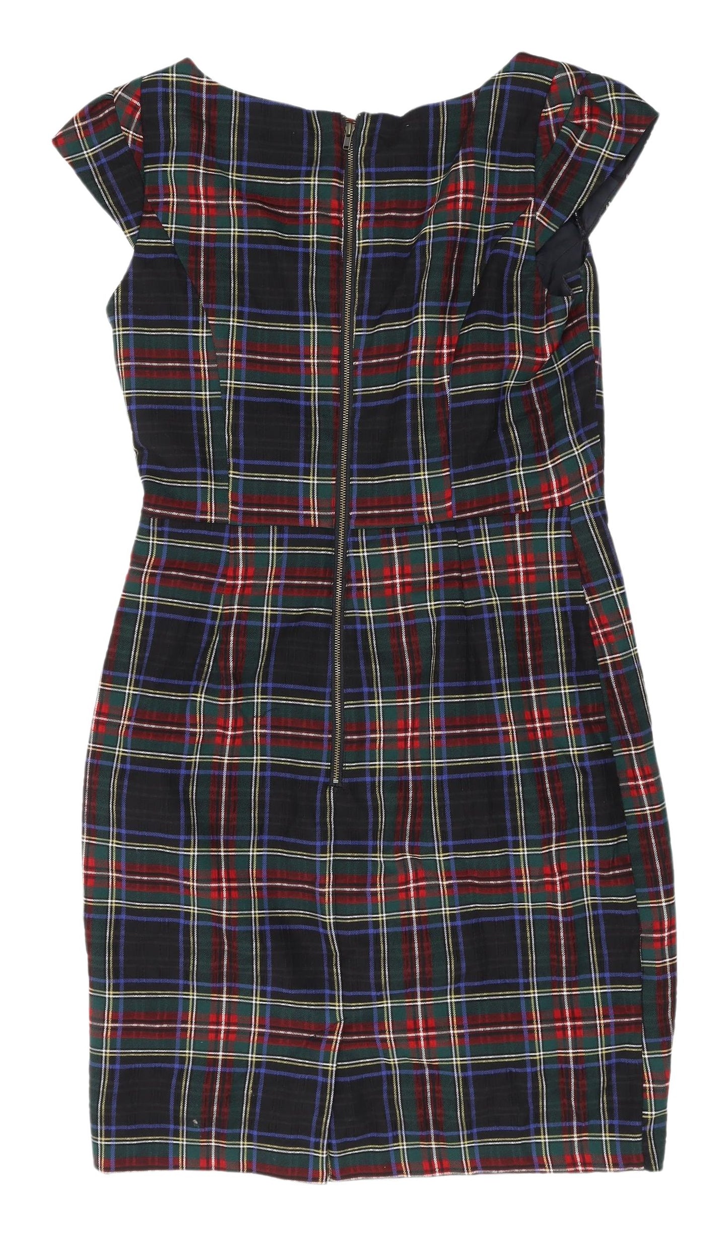 Warehouse Women's Plaid Sheath Dress - UK 14, Multicoloured