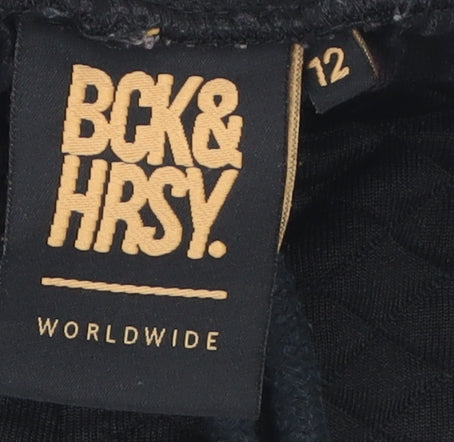 BCK & HRSY Women's Black Sweat Shorts - Size 12