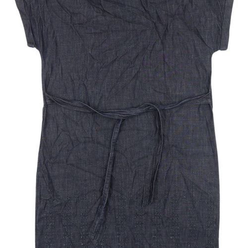 Next Women's Denim Dress, Size 10, Short Sleeve, Multicoloured