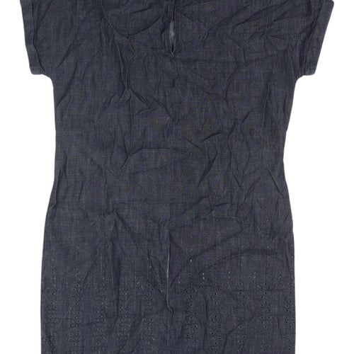 Next Women's Denim Dress, Size 10, Short Sleeve, Multicoloured