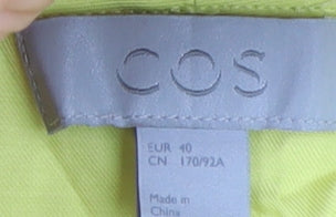 COS Women’s Yellow T-Shirt Dress, Size 12, Casual Lightweight