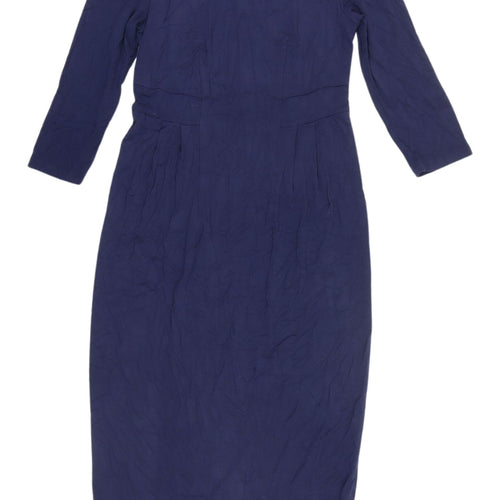 Joules Women's Blue Sheath Midi Dress Size 10