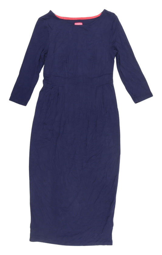 Joules Women's Blue Sheath Midi Dress Size 10