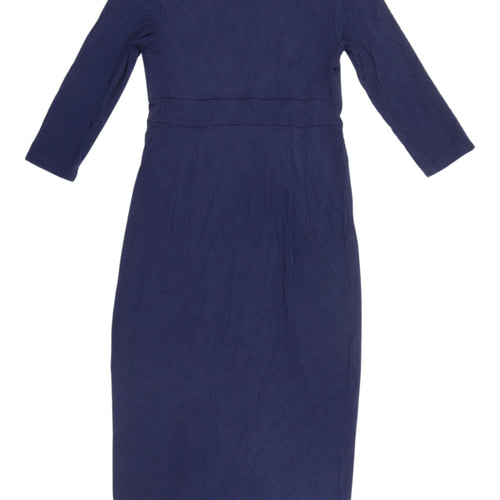 Joules Women's Blue Sheath Midi Dress Size 10