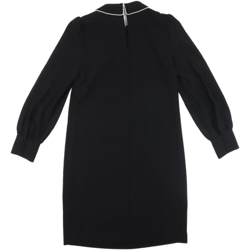 Marks and Spencer Black Puff Sleeve Shift Dress - Size 8