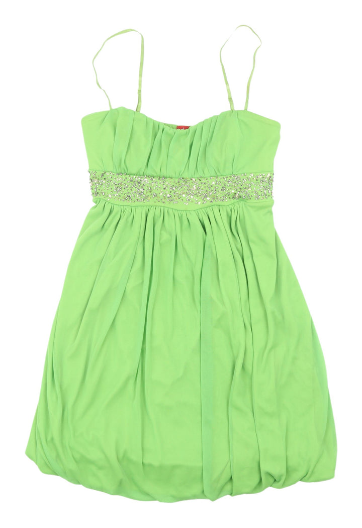 Ruby Rox Women's Green Dress, Size S, Beaded, Sleeveless