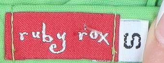 Ruby Rox Women's Green Dress, Size S, Beaded, Sleeveless