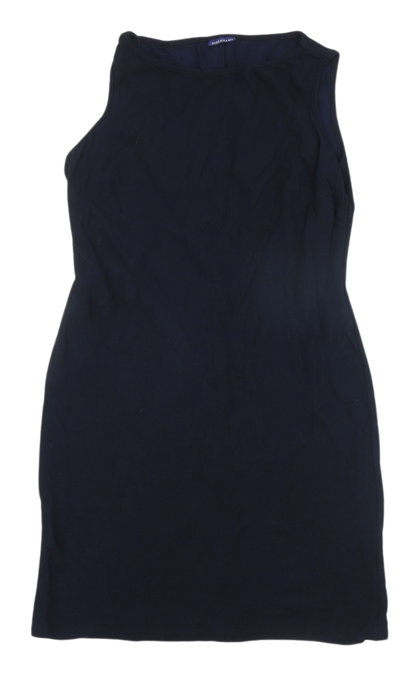 Debenhams Black Sleeveless Sheath Dress Size 14