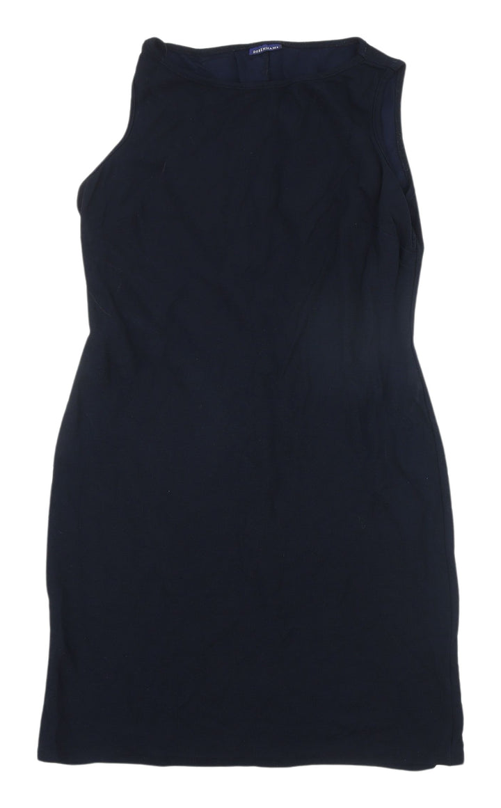 Debenhams Black Sleeveless Sheath Dress Size 14