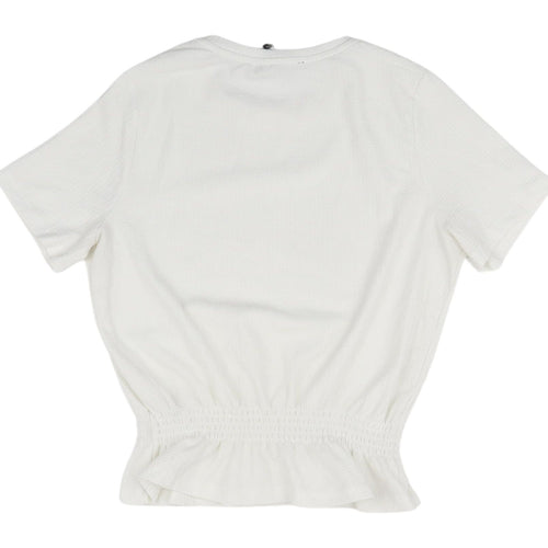 New Look Women’s White Crew Neck T-Shirt Size 12