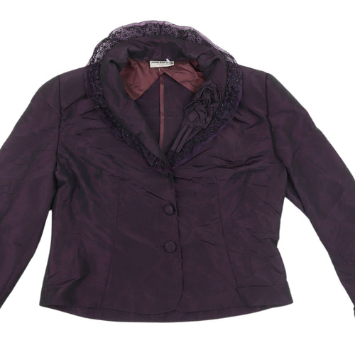 John Bentley Women's Purple Lace Accent Jacket Size 12