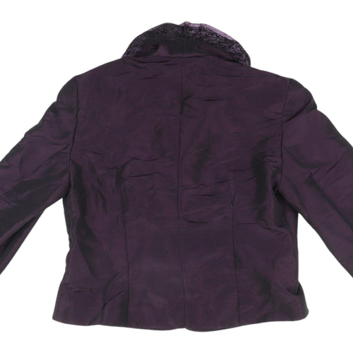 John Bentley Women's Purple Lace Accent Jacket Size 12