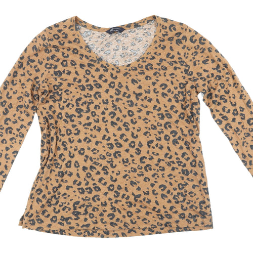 Marks and Spencer Women's Beige Leopard Print Top