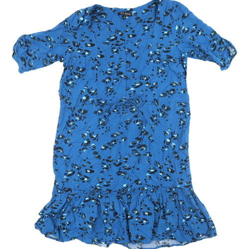 Next Petite Women's Blue Geometric Dress Size 12