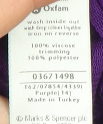 Marks and Spencer Womens Purple Ruffle Blouse Size 14