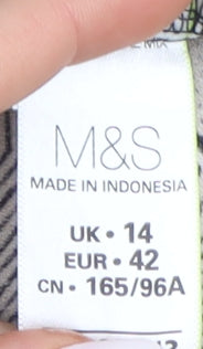 Marks and Spencer Geometric Blouse, Size 14, Women's Classic