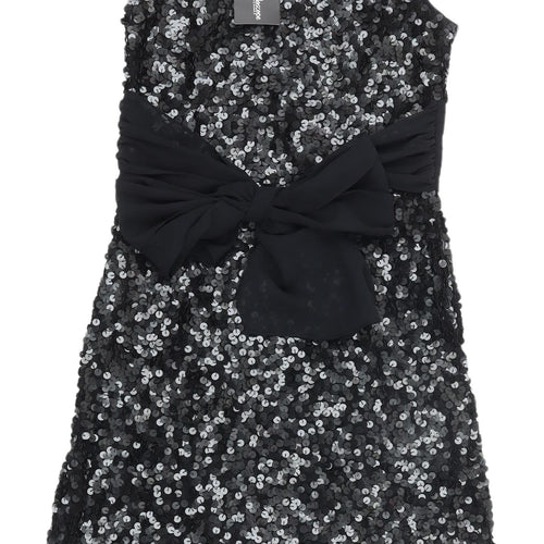 Kaleidoscope Black Sequin Bodycon Dress, Size 10