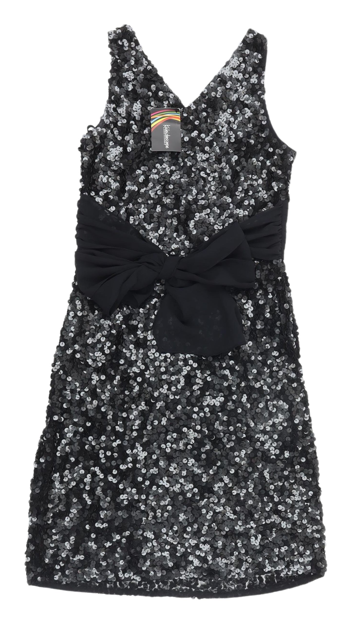 Kaleidoscope Black Sequin Bodycon Dress, Size 10