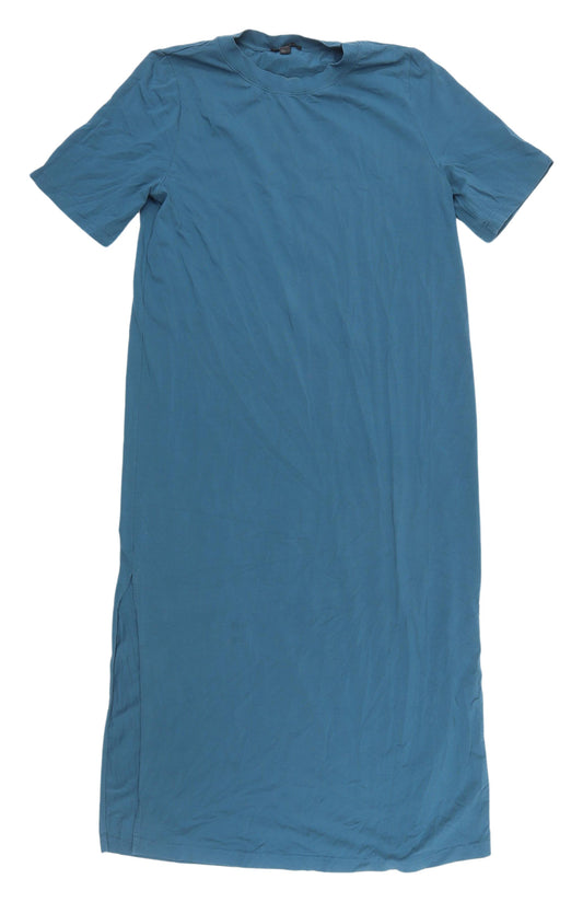 COS Blue Women's S T-Shirt Dress, Short Sleeve, Long Length