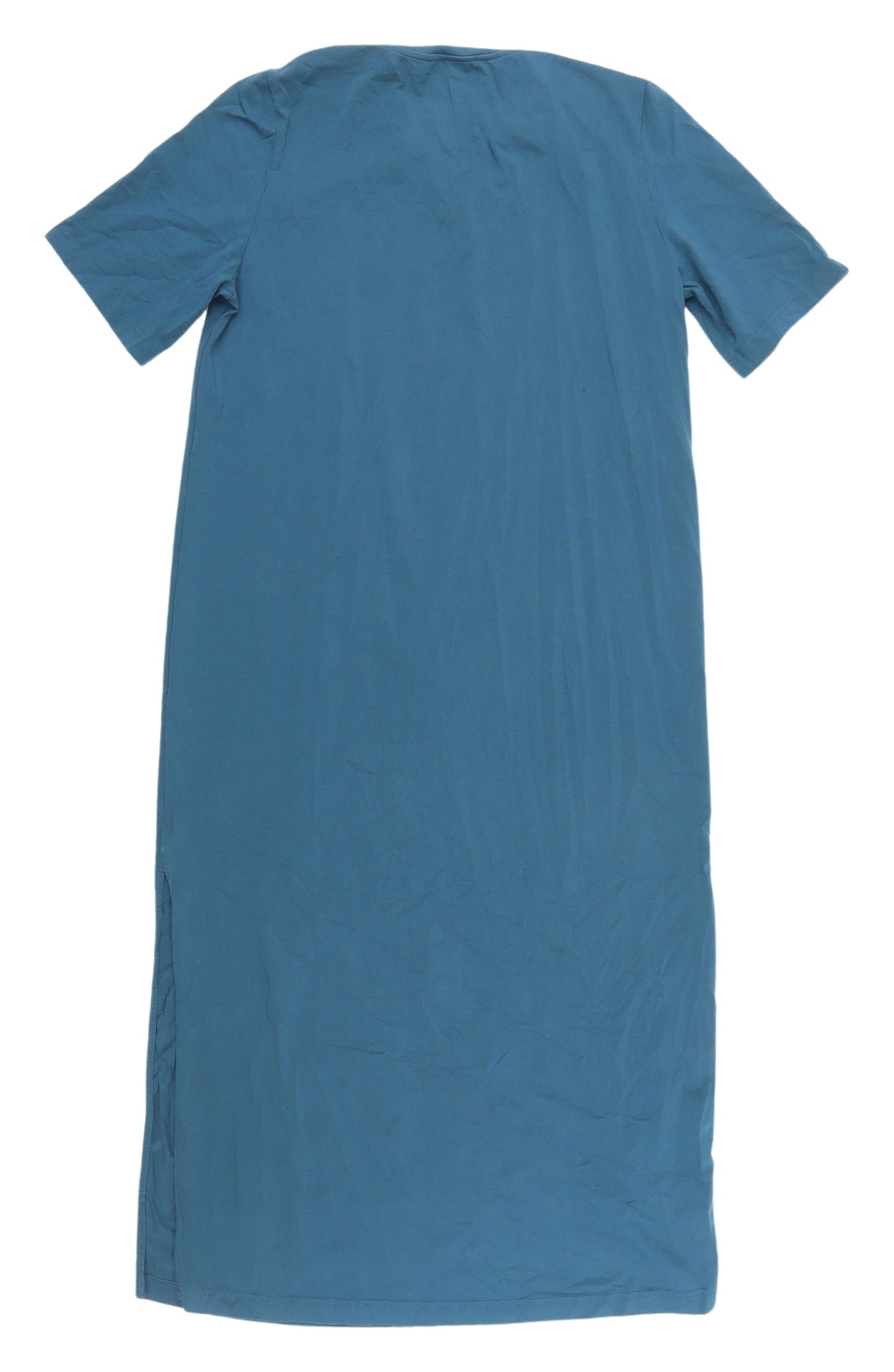 COS Blue Women's S T-Shirt Dress, Short Sleeve, Long Length