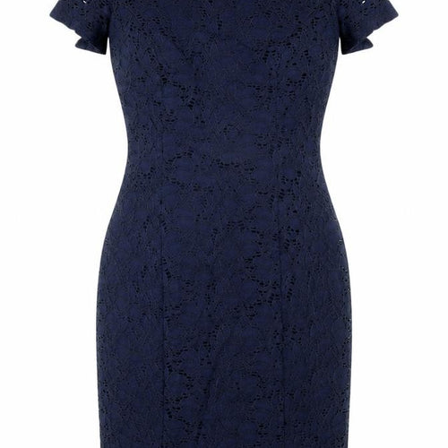 Precis Women's Blue Sheath Dress, Size 10, Lace, Business