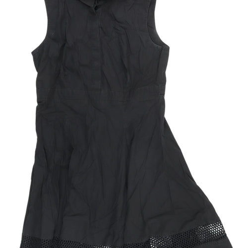 Tara Jarmon Black A-Line Sleeveless Dress, Size 16