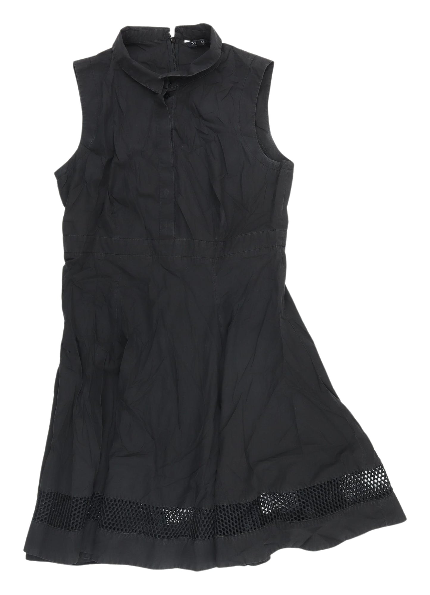 Tara Jarmon Black A-Line Sleeveless Dress, Size 16