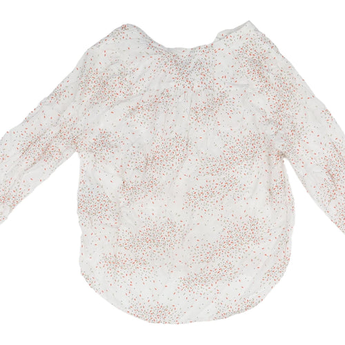 Marks and Spencer Floral White Blouse, Size 14, Spring Chic