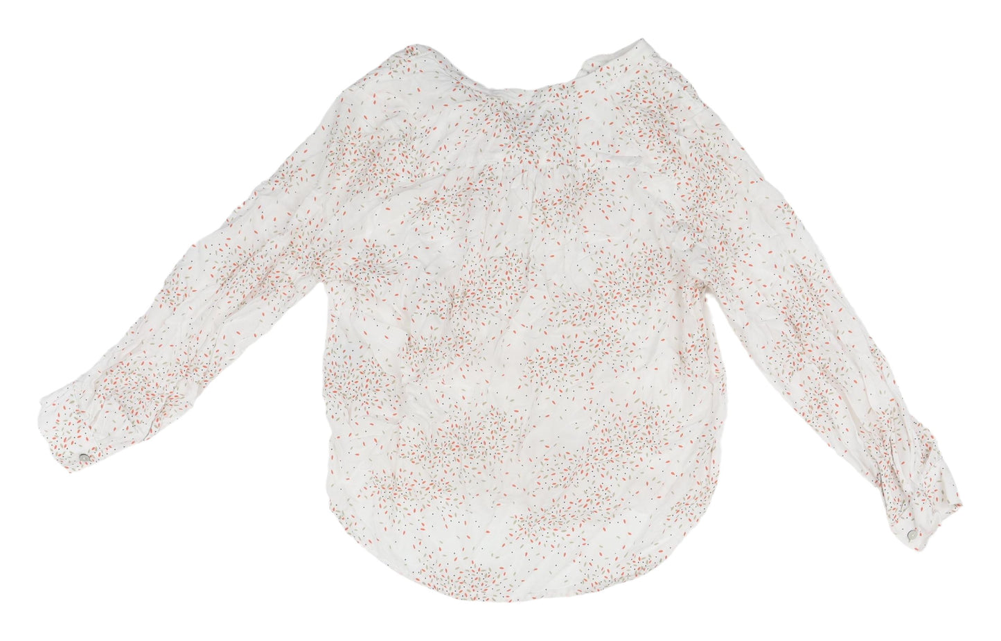 Marks and Spencer Floral White Blouse, Size 14, Spring Chic