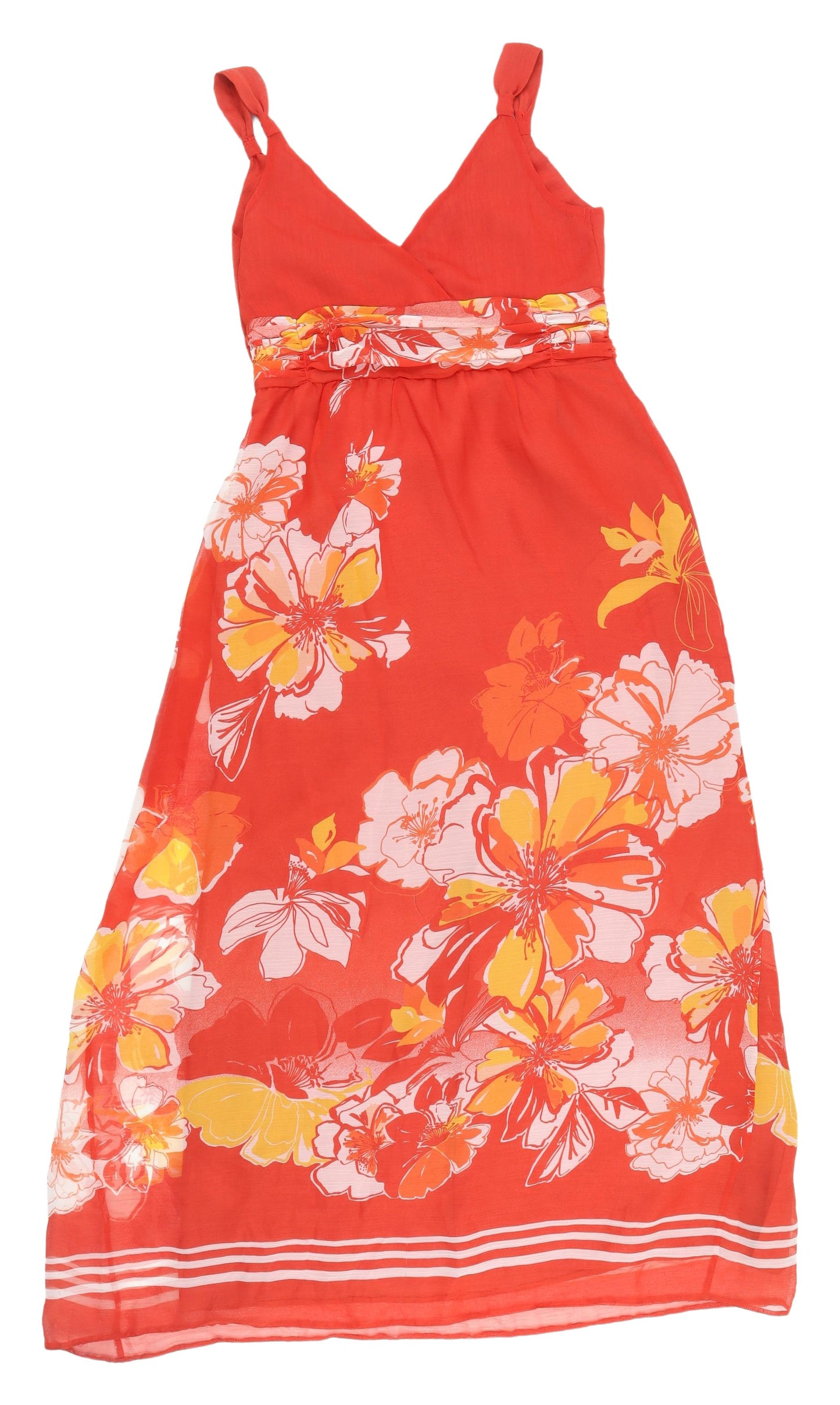 Jasper Conran Women's Red Floral Maxi Dress Size 12