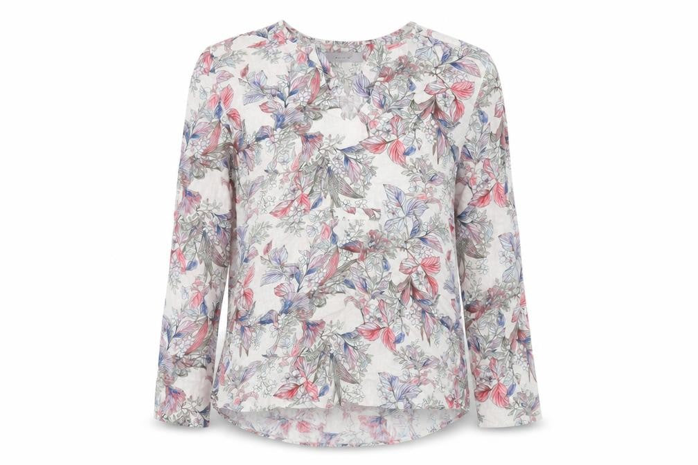 Front view of Marks & Spencer Floral Tunic Blouse, Multicoloured, size 10