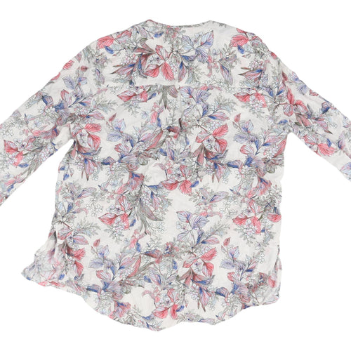 Marks & Spencer Floral Tunic Blouse, Multicoloured, Size 10