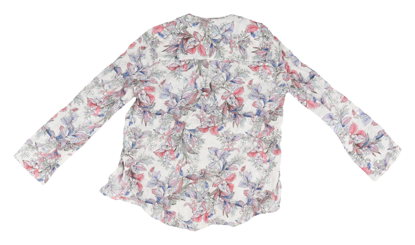 Marks & Spencer Floral Tunic Blouse, Multicoloured, Size 10