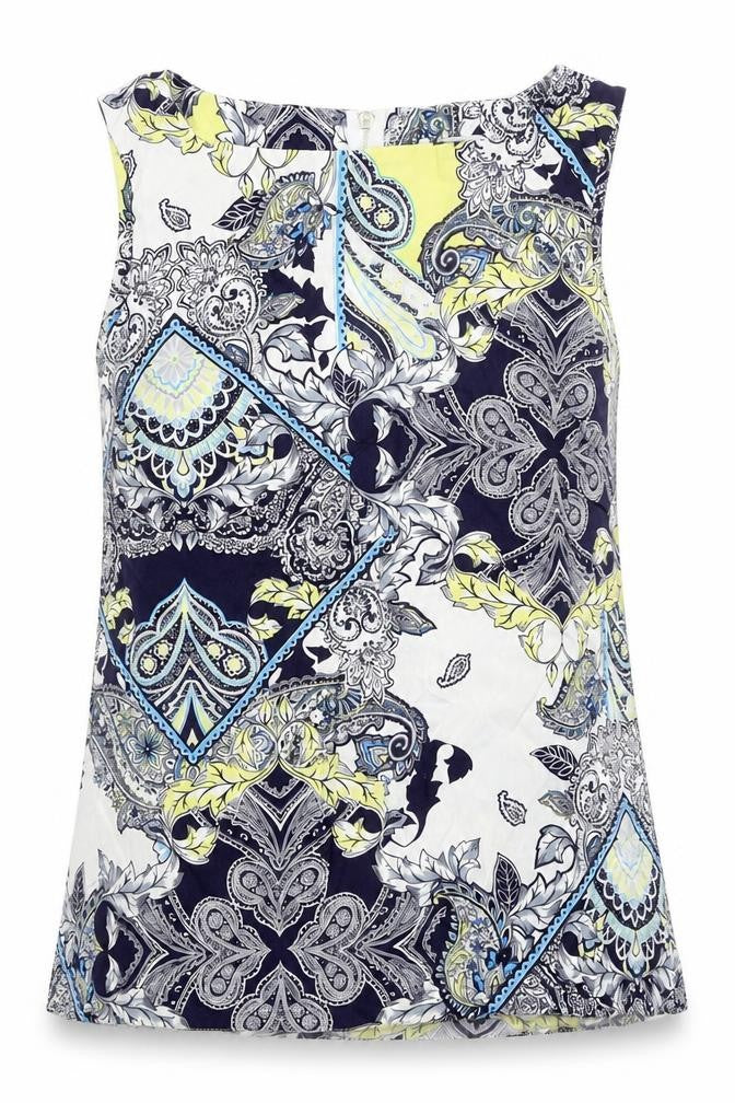 Front view of Red Herring Women's Multicoloured Paisley Tunic Blouse