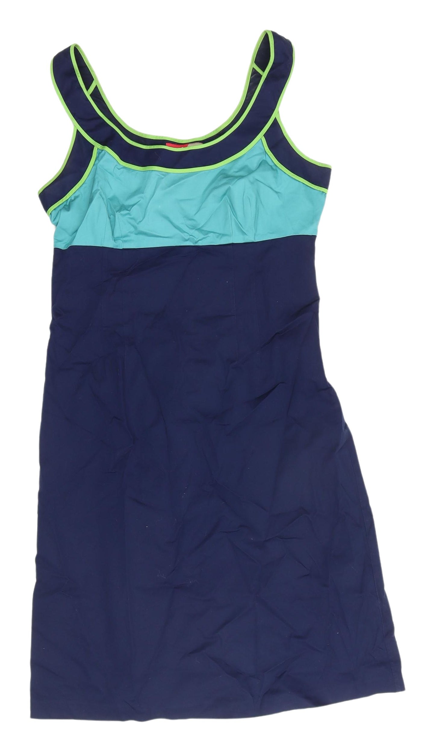 Boden Women's Blue & Green Shift Dress Size 12