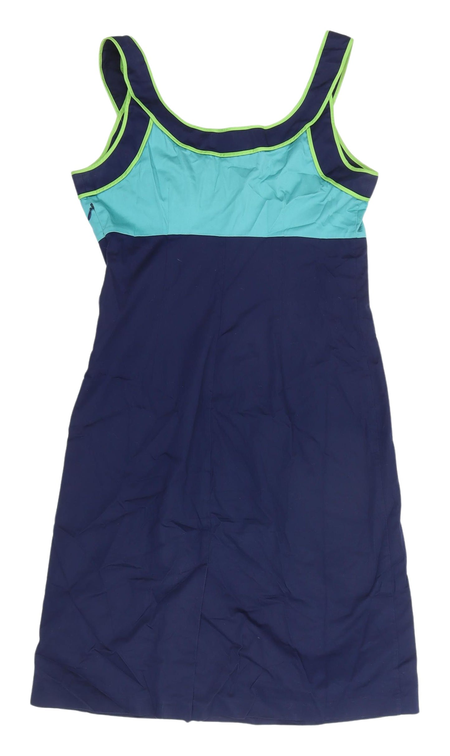 Boden Women's Blue & Green Shift Dress Size 12