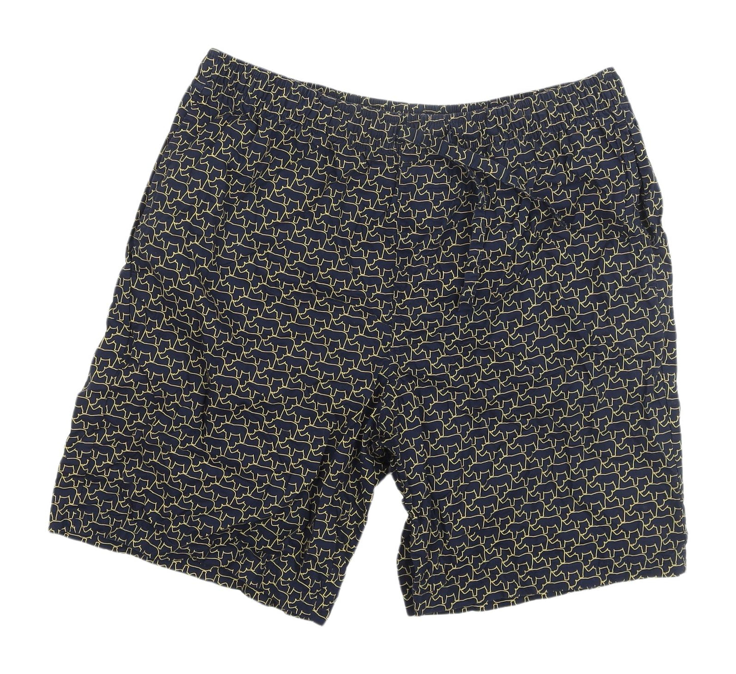 Marks and Spencer Women's Black Animal Print Rhino Shorts M