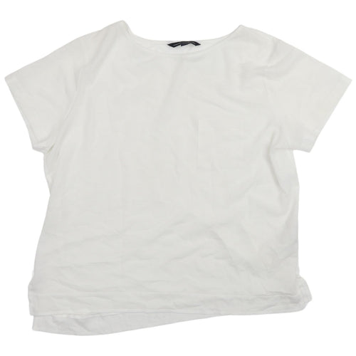 French Connection White XL Women's T-Shirt Casual