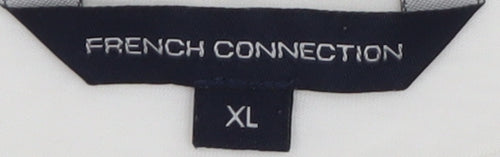 French Connection White XL Women's T-Shirt Casual