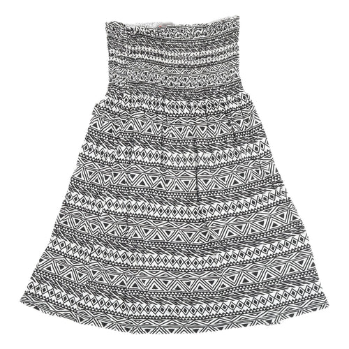 Tease Women's Black Geometric Bandeau Summer Dress