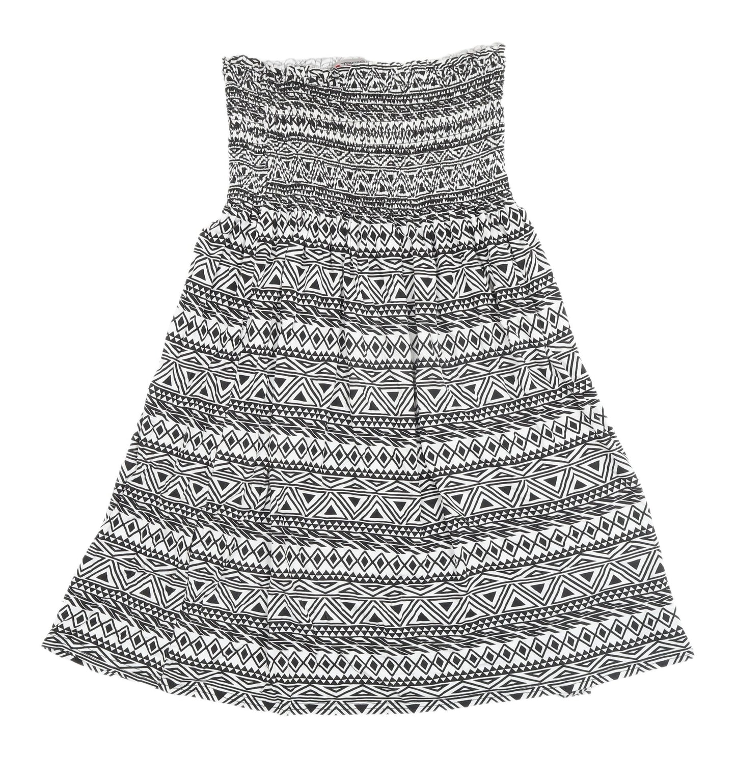 Tease Women's Black Geometric Bandeau Summer Dress