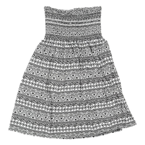 Tease Women's Black Geometric Bandeau Summer Dress