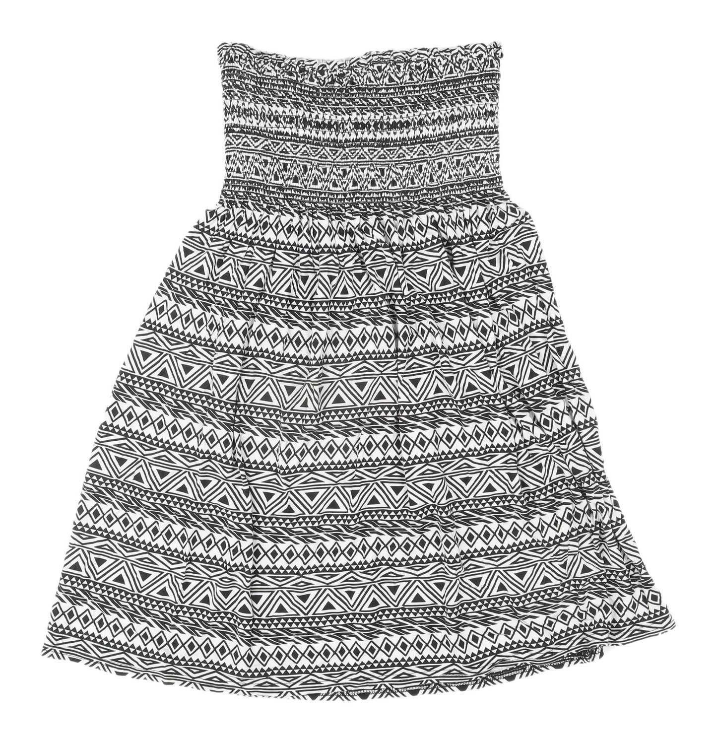 Tease Women's Black Geometric Bandeau Summer Dress