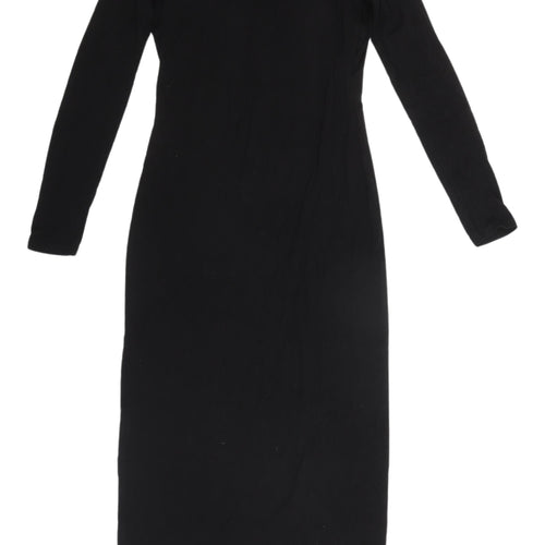New Look Women's Black Bodycon Midi Dress Size 12