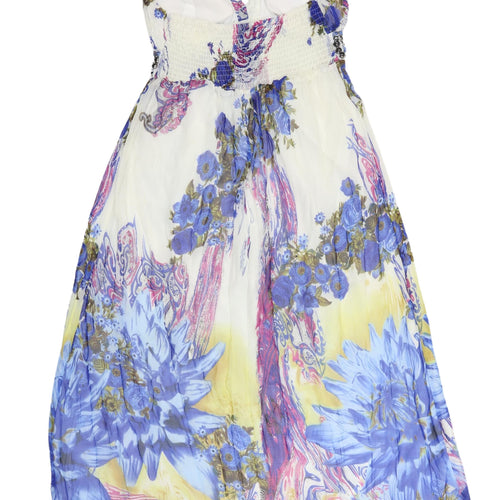 AM Mode Floral Halter Maxi Dress Multicoloured Size S